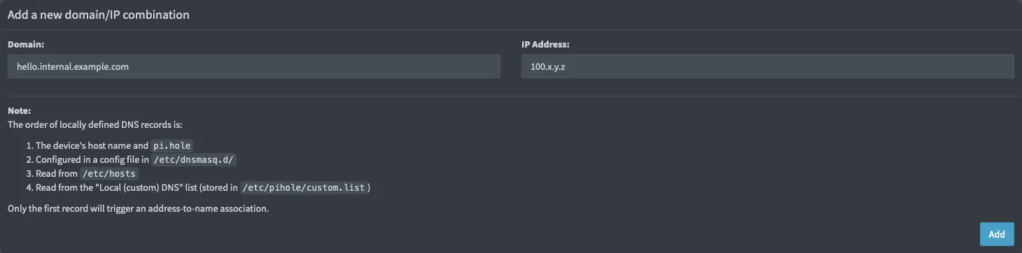 Local DNS Records using IPv4/IPv6