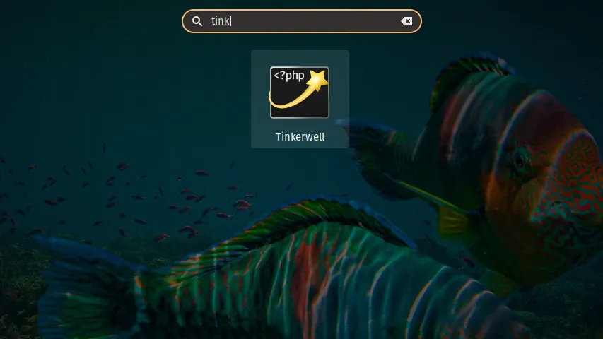 Searching Tinkerwell in GNOME and having a proper result